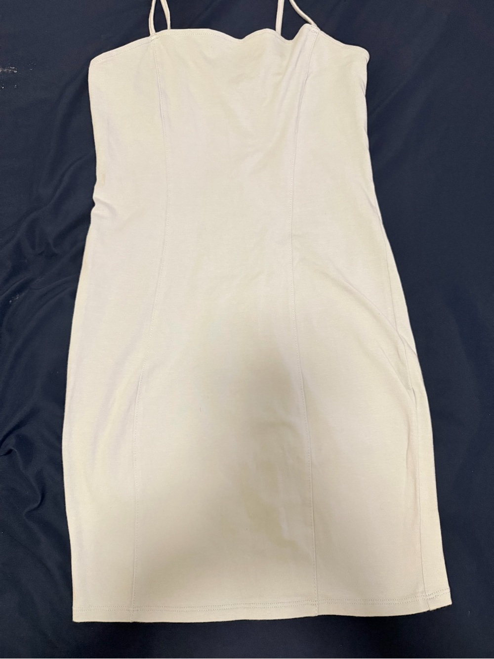Forever 21 Cream Spaghetti-Strap Bodycon Mini Dress